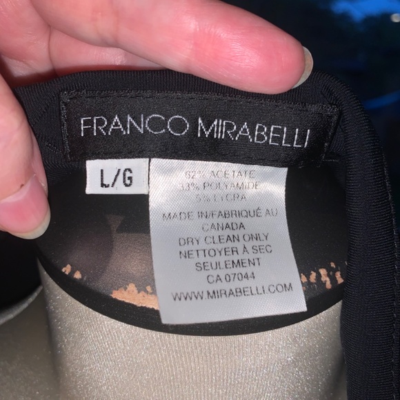 🌸Host Pick🌸 Franco Mirabelli Black Dressy Blouse W. Rhinestone Buttons Vintage - Picture 4 of 4